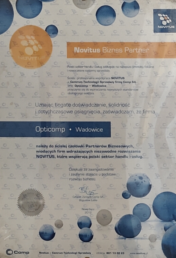 Certyfikat autoryzacyjny 2