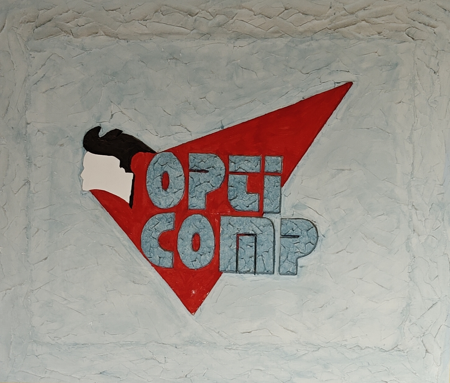 Mural na budynku firmy Opticomp